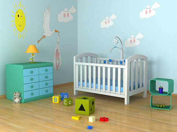 bambino per camera - bedroom nursery domestic room playroom foto e immagini stock