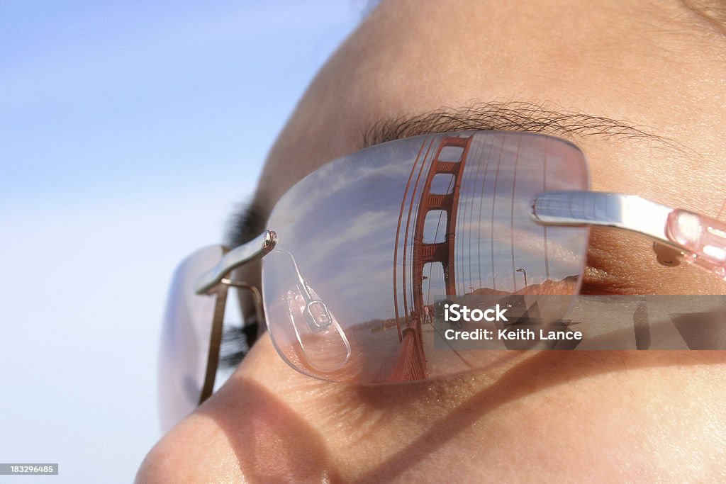 Puente Golden Gate Sunglass reflejo - Foto de stock de EE.UU. libre de derechos