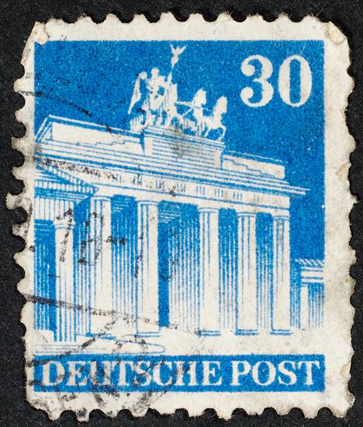 selo postal alemão - german culture postage stamp mail international landmark imagens e fotografias de stock