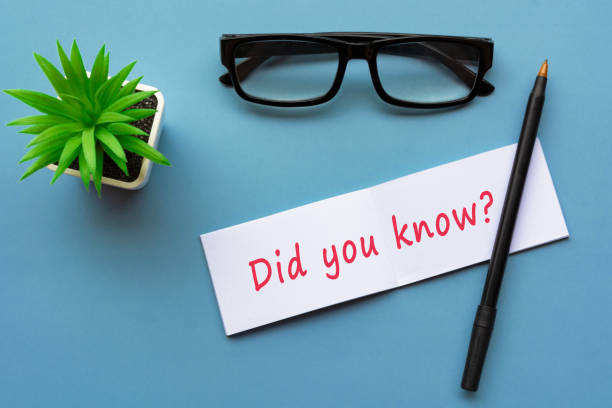istock Did you know text on notepad with pen, reading glasses and potted plant. 1832968902