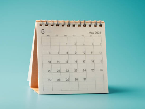 istock Desktop calendar, year 2024, month of May 1832974416