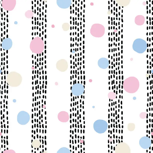 Vector illustration of Abstract pattern lines and dots