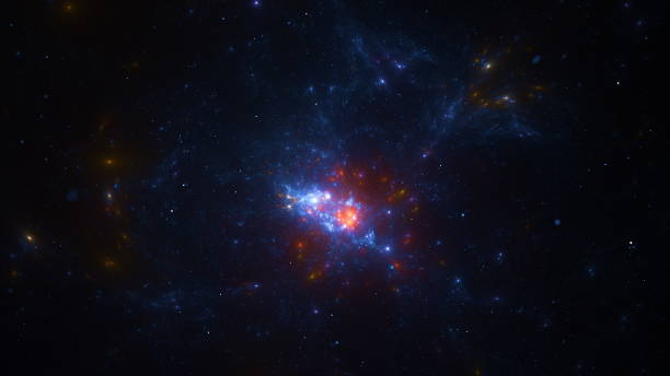 istock Space galaxy landscape, astronomy, star universe, cosmos sky glow background, night outer light, nebula infinity. 3d render 1832979381