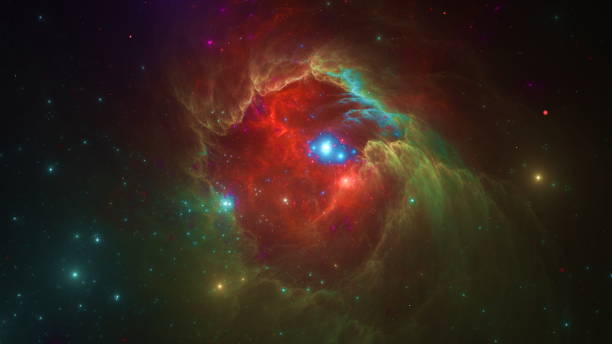 istock Space galaxy landscape, astronomy, star universe, cosmos sky glow background, night outer light, nebula infinity. 3d render 1832979969