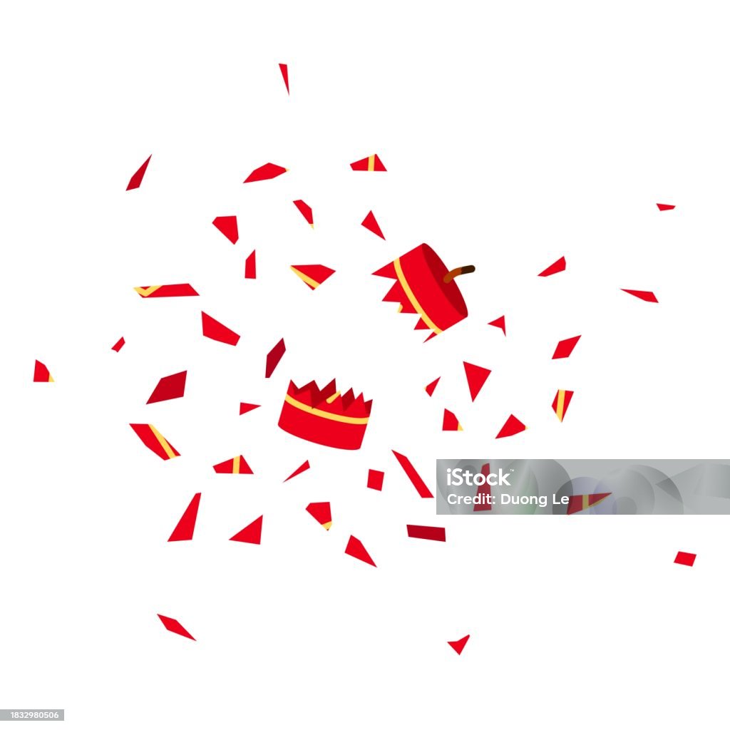 Exploding Firecracker Art Exploding Firecrackers Flat Vector Illustration Isolated On White ...