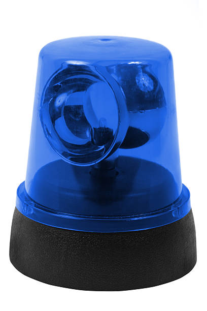 ブルー緊急灯 - car alarm ストックフォトと画像