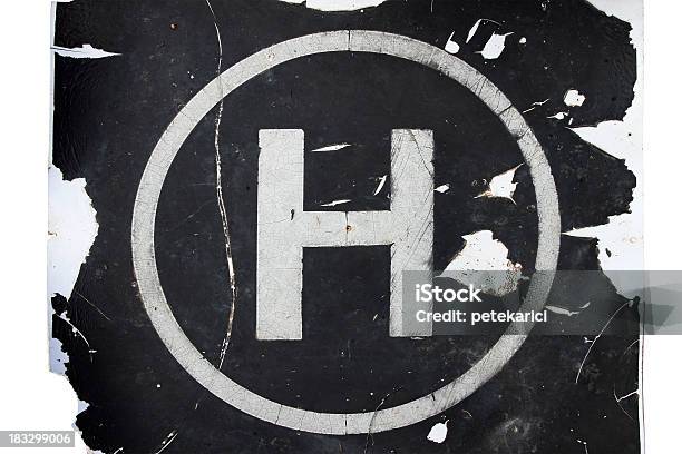 Znak Dla Śmigłowców Pojedyncze - zdjęcia stockowe i więcej obrazów Litera H - Litera H, Bez ludzi, Biały