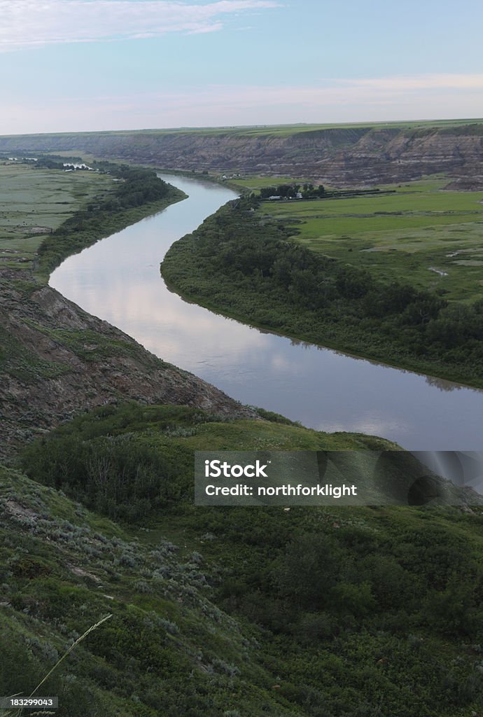 Red Deer River z Orkney Point - Zbiór zdjęć royalty-free (Alberta)