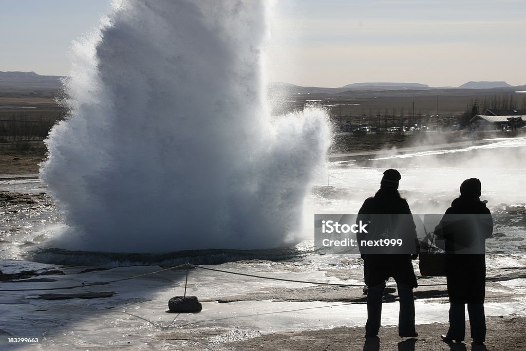 Geysir Strokkur w Islandii - Zbiór zdjęć royalty-free (Gorąco)