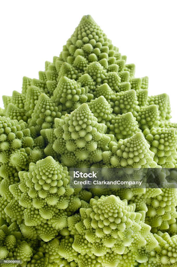 Romanesco Brócolos isolada contra branco. - Royalty-free Alimentação Saudável Foto de stock