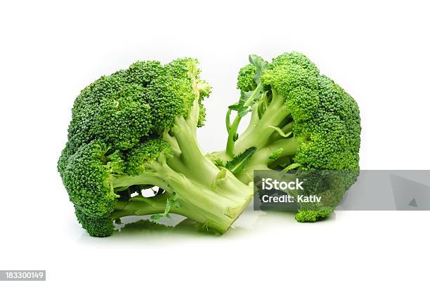 Broccoli Stock Photo - Download Image Now - Broccoli, White Background, Cut Out