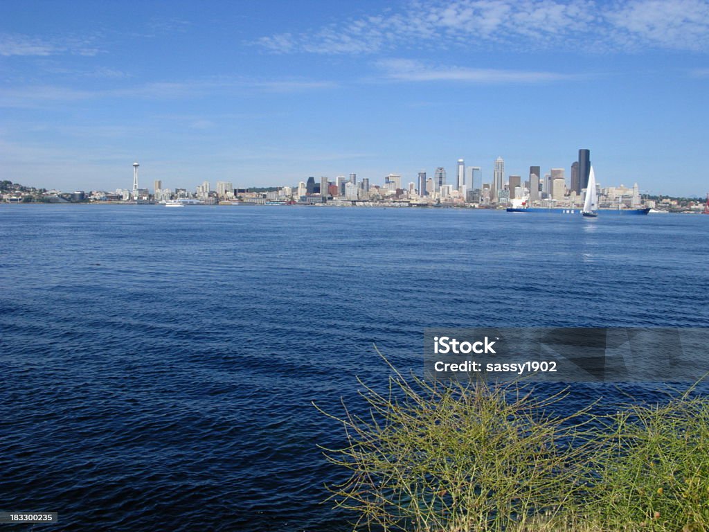 Costa do horizonte de Seattle - Foto de stock de Arquitetura royalty-free