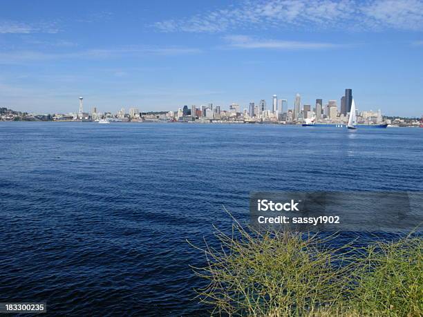 Seattle Skyline Litoral - Fotografias de stock e mais imagens de Arquitetura - Arquitetura, Arranha-céu, Arte, Cultura e Espetáculo