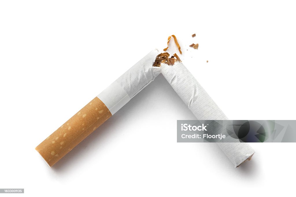 Objetos: Cigarrillo roto - Foto de stock de Cigarrillo libre de derechos