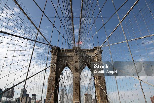 Foto de Do Topo Da Ponte Do Brooklyn e mais fotos de stock de 1875 - 1875, Arquitetura, Aço