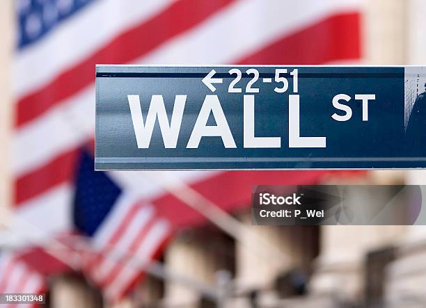 Wall Streetstreet Sign Stock Photo - Download Image Now - Wall Street - Lower Manhattan, Sign, New York Stock Exchange