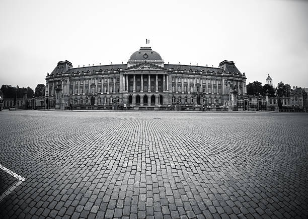 belgium royal palace - brussels, monochrome style - 比利時皇室 個照片及圖片檔