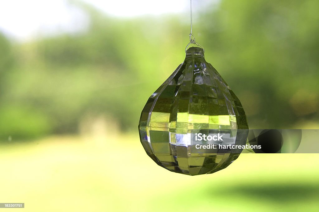 crystal prism crystal prism hanging in the window Backgrounds Stock Photo