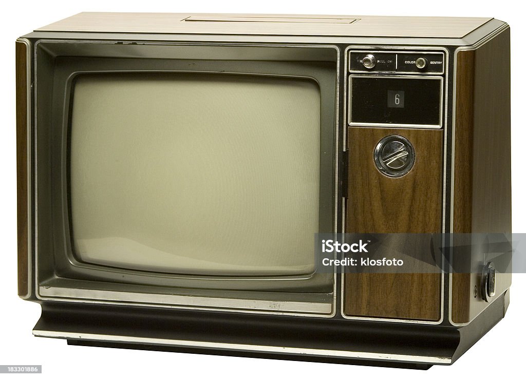 retro conjunto isolado de TV - Royalty-free 1970-1979 Foto de stock