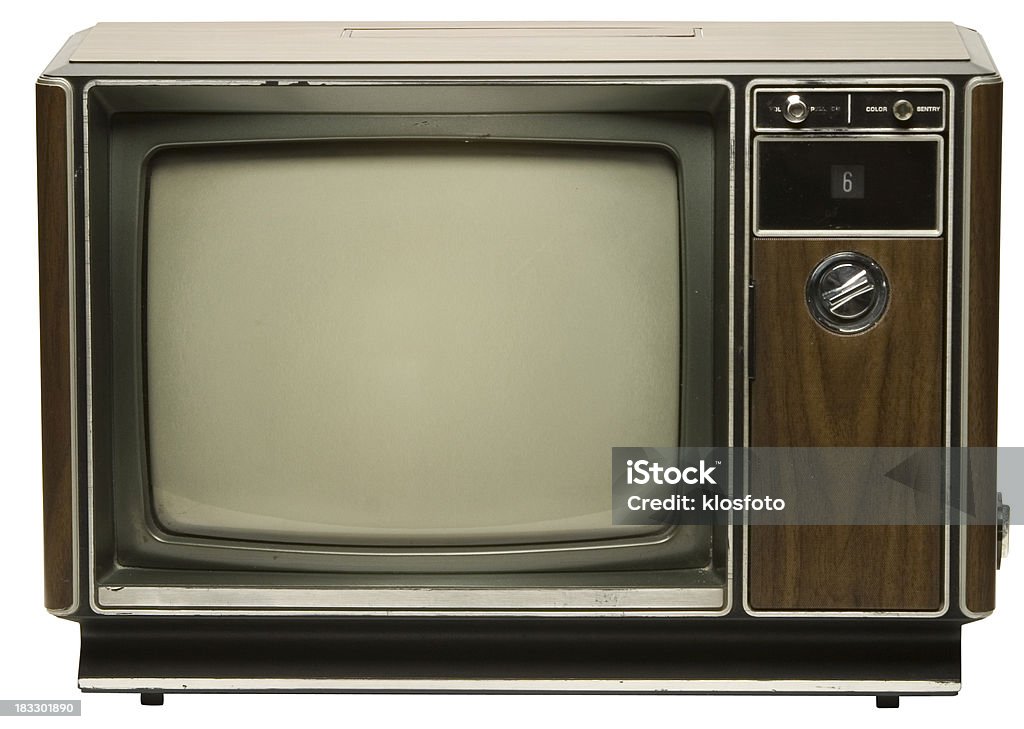 TV retrô isolado - Foto de stock de 1970-1979 royalty-free