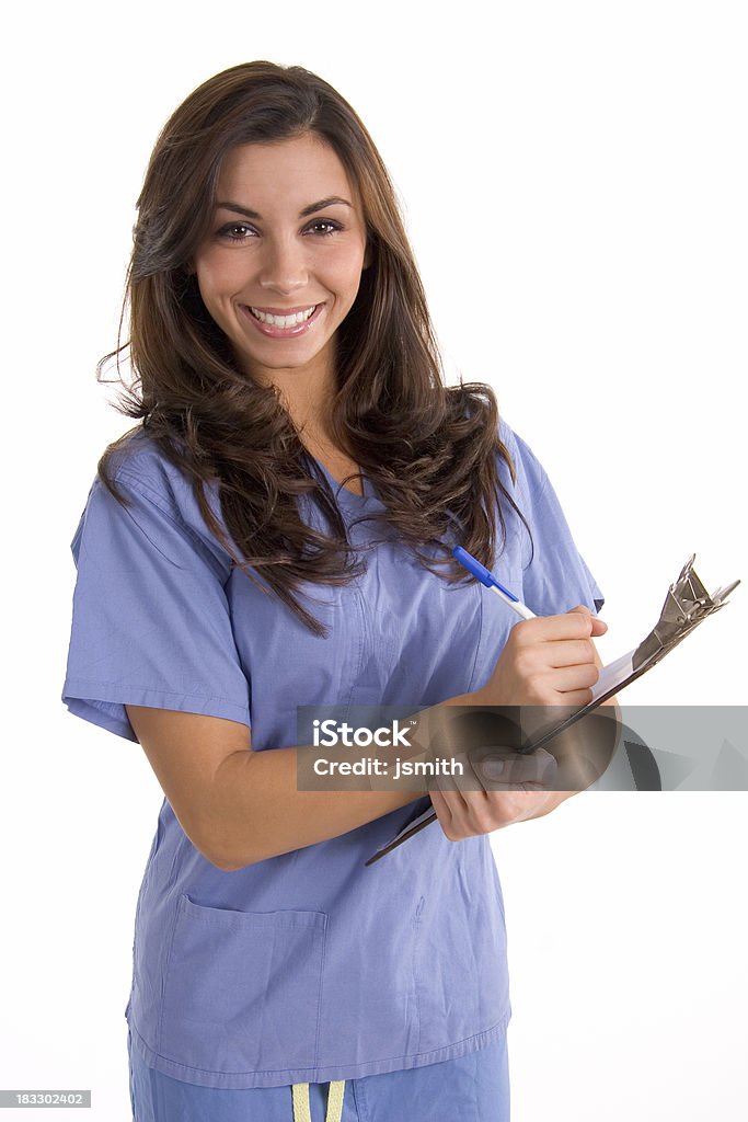 Krankenschwester mit Zwischenablage - Lizenzfrei Krankenpflegepersonal Stock-Foto