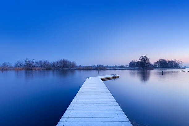 istock Jetty on a still lake on a frosty winter's morning 183302510