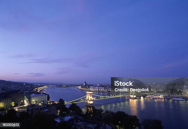 Budapest At Dusk Stock Photo - Download Image Now - Bridge - Built Structure, Budapest, Capital Cities