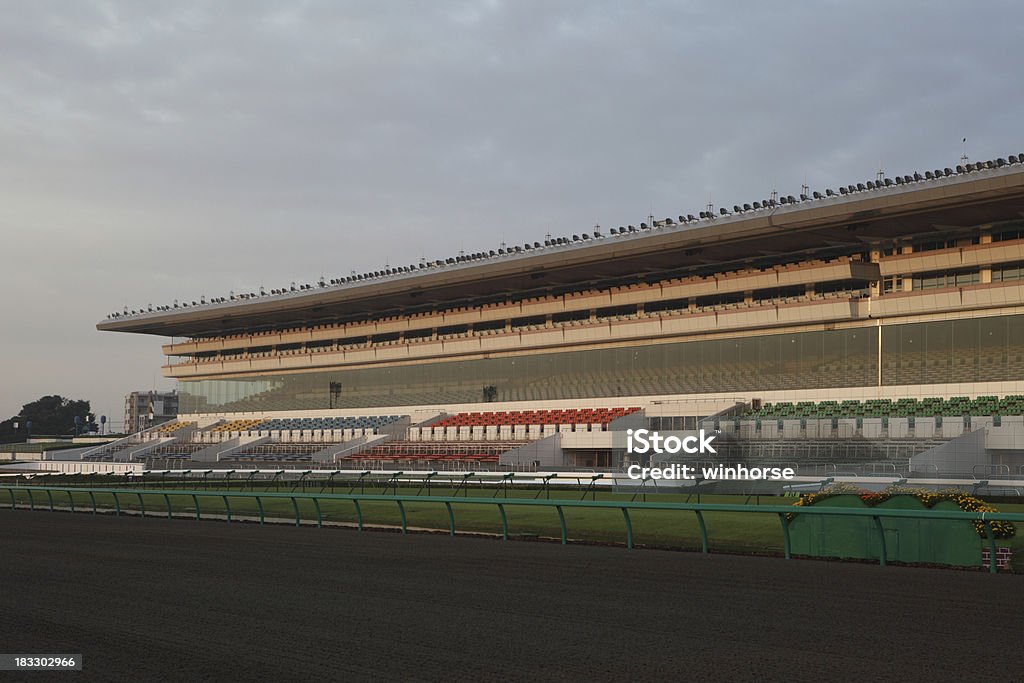 Turf and Dirt Track Turf and Dirt Track. Horseracing Track Stock Photo