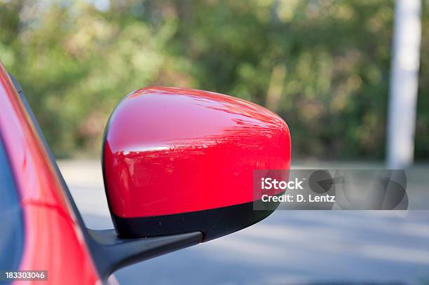 Car Side Mirror Stock Photo - Download Image Now - Red, Vehicle Mirror, Black Color