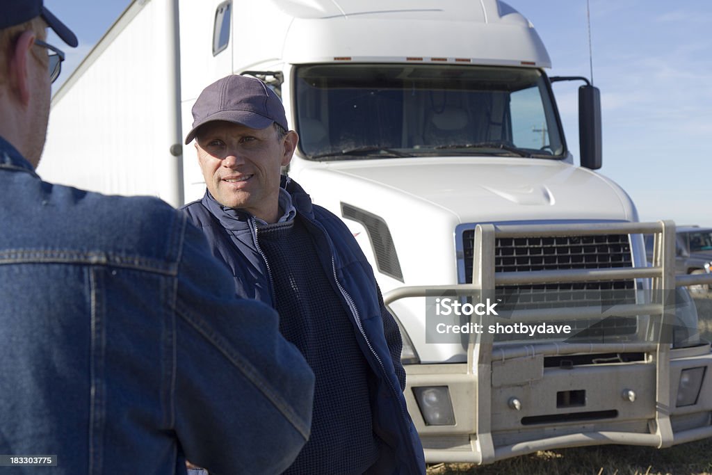 Trucker conversa - Royalty-free Discussão Foto de stock