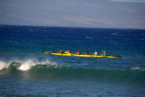 Outrigger racing team Maui Hawaii
