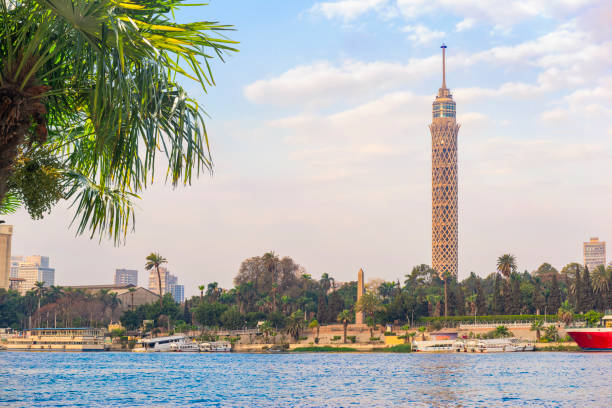 Cairo TV tower on Nile