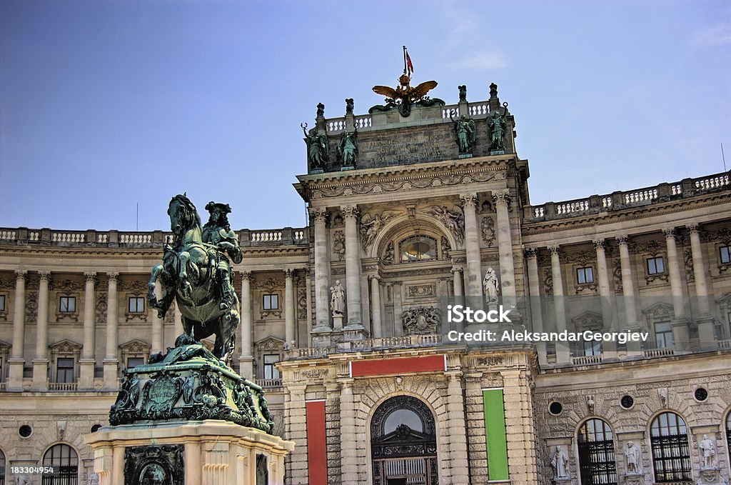 Heldenplatz e Hofburg de Viena, Áustria - Royalty-free Eugene - Oregon Foto de stock