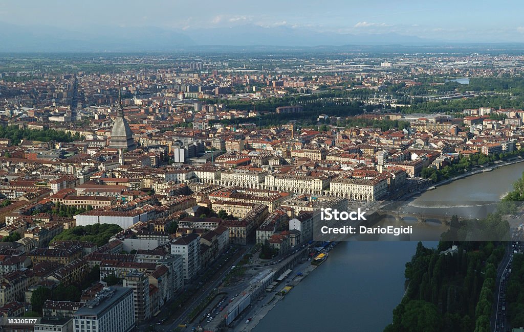 Veduta aerea del centro di Torino, Piemonte Italia - Foto stock royalty-free di Veduta aerea