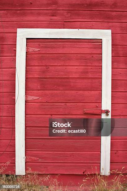 Red Barn Door Stock Photo - Download Image Now - Barn, Building Entrance, Built Structure