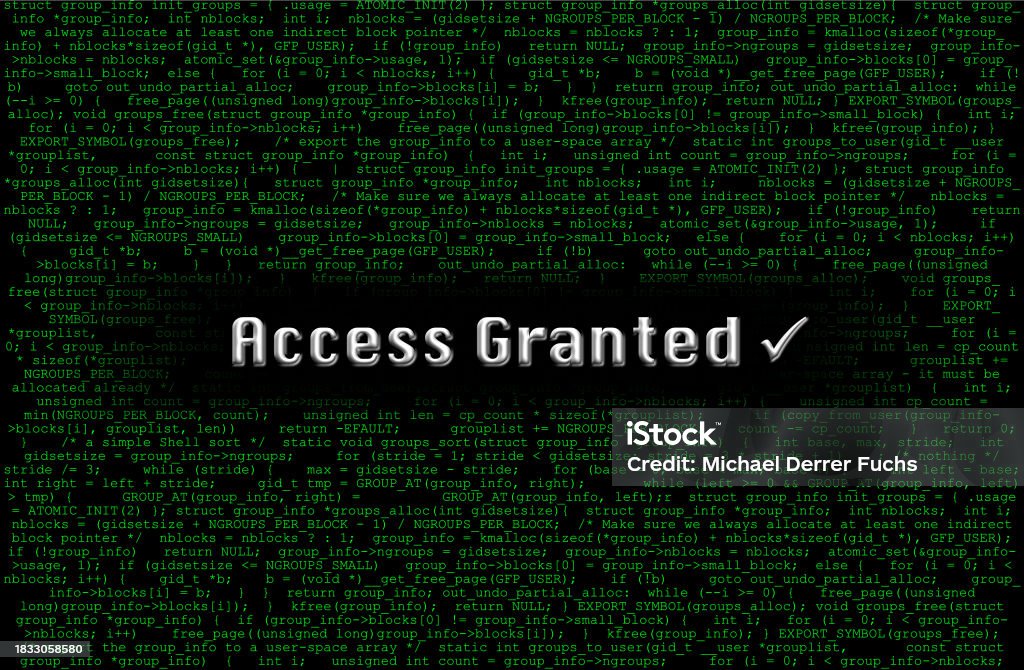 Access Granted Computer Computer Login Screen With Text Access Granted Stock Illustration ...