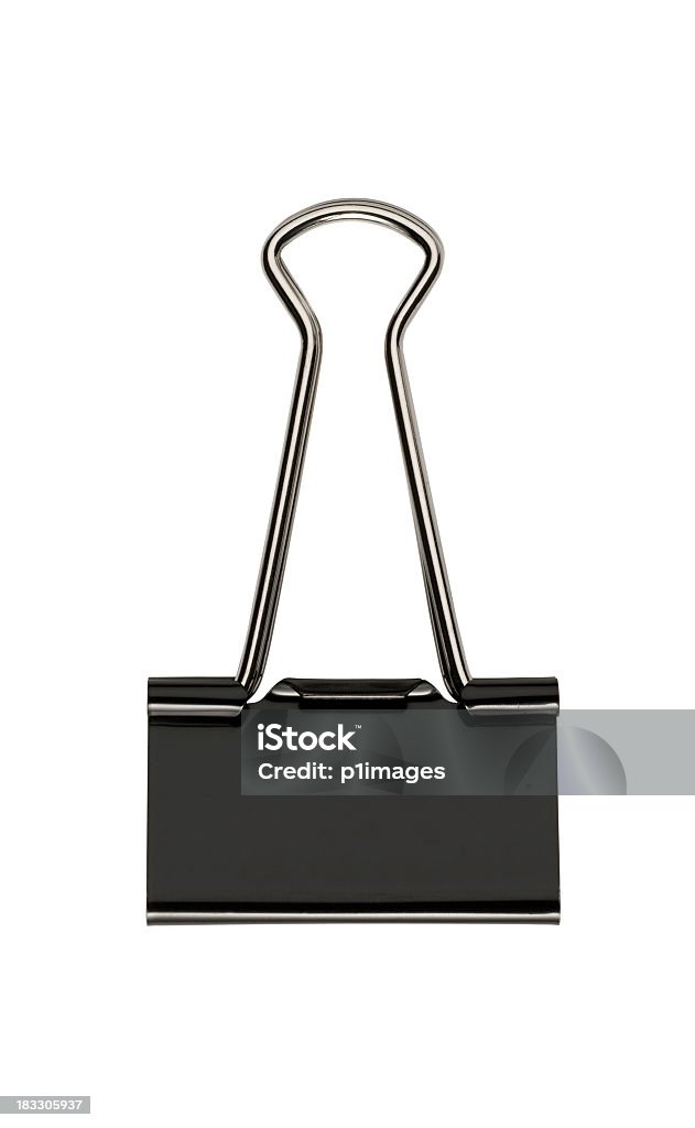 Sujetapapeles con trazado de recorte - Foto de stock de Color negro libre de derechos