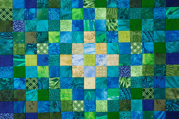 Beautiful quilted background in multi color