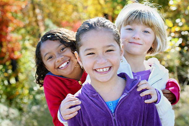 istock Three girls in the park 183306037
