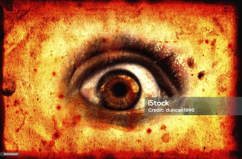 Blut Eye-Mystic-Karte - Lizenzfrei Augenirritation Stock-Foto