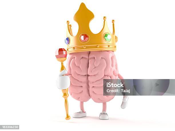 Cerebro Foto de stock y más banco de imágenes de Rey - Persona de la realeza - Rey - Persona de la realeza, Corona - Accesorio de cabeza, Sabiduría