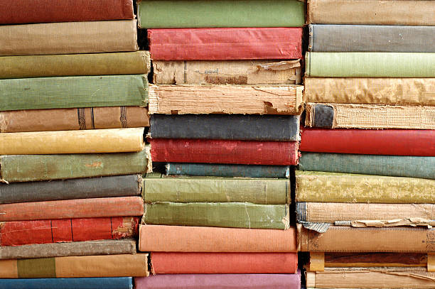 istock Stacks of Vintage Books (No Titles) #2 - Color 183306611