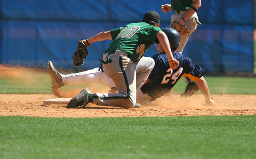 a play at second in baseball