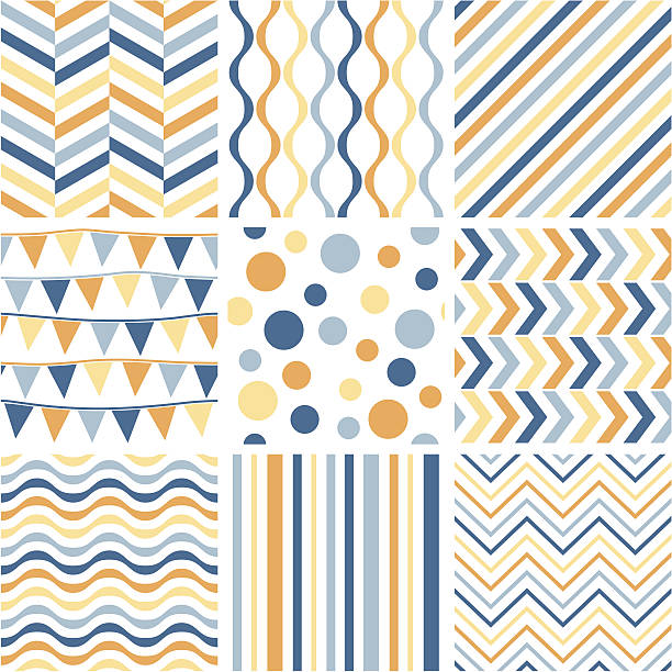 ilustracja wektorowa z geometrycznym wzorem - bunting chevron pattern flag stock illustrations