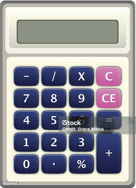 Calcolatricevettore - Immagini vettoriali stock e altre immagini di Calcolatrice - Calcolatrice, Clip art, Corso di matematica