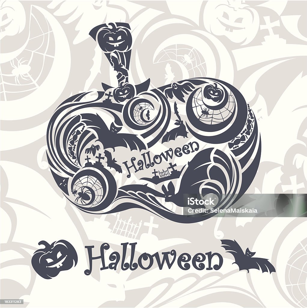 Tło Halloween tło - Grafika wektorowa royalty-free (Cukierek)