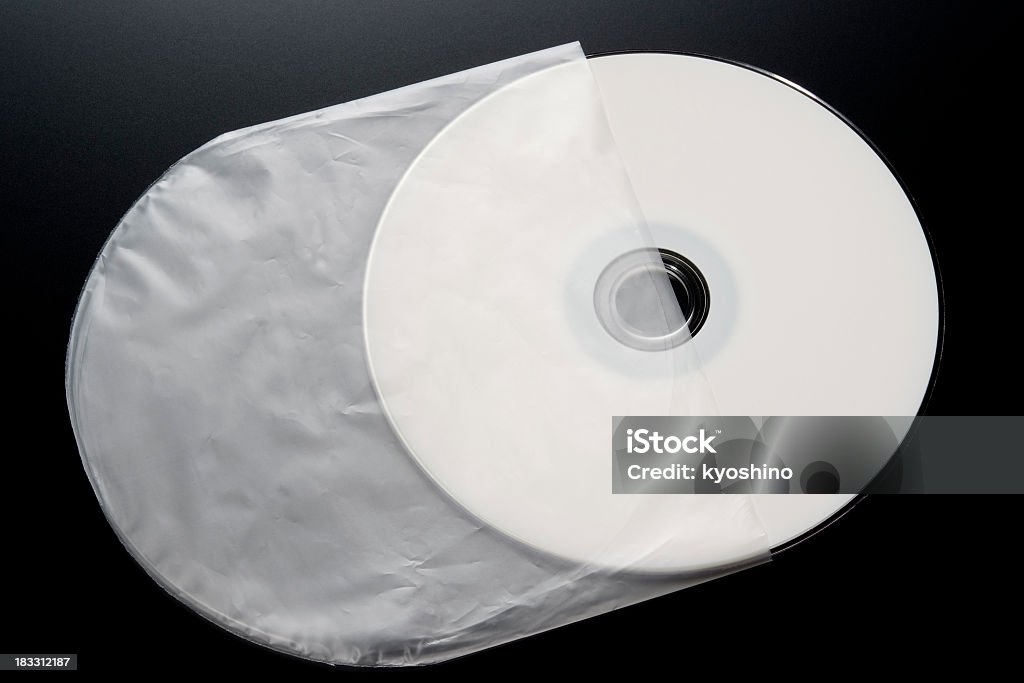 ブランク DVD 、袖に黒色の背景 - CD-ROMのロイヤリティフリーストックフォト