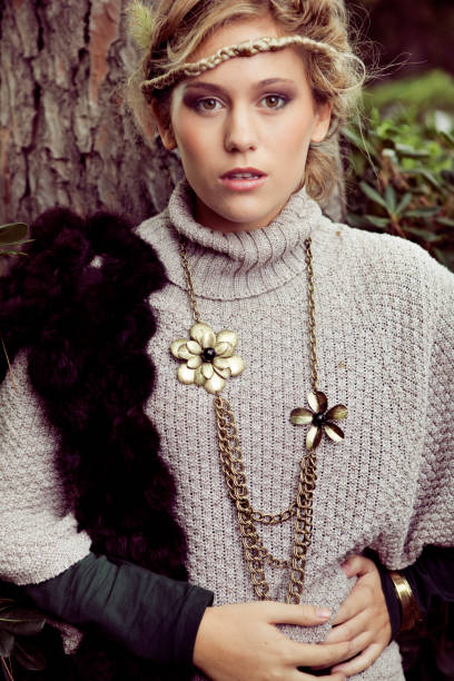 istock Young Woman with a hippie style 183312915