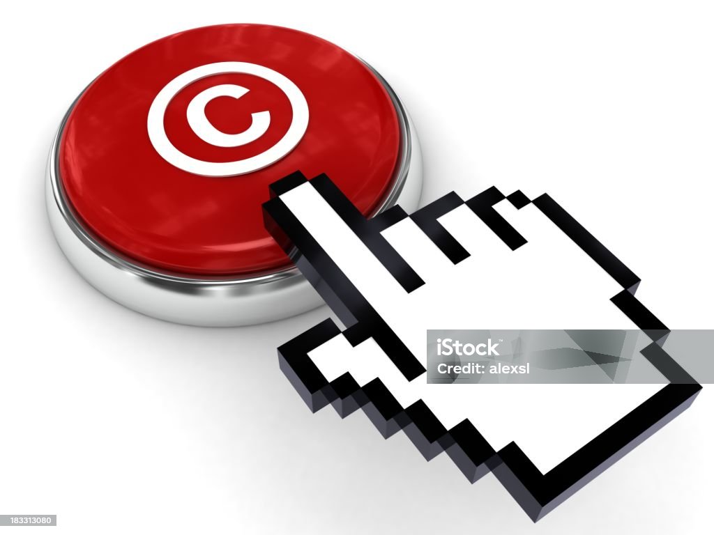 Derechos de autor - Foto de stock de Botón pulsador libre de derechos
