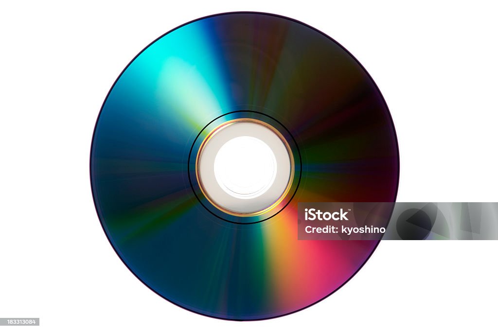 絶縁ショットの DVD 、スペクトルに白背景 - CD-ROMのロイヤリティフリーストックフォト